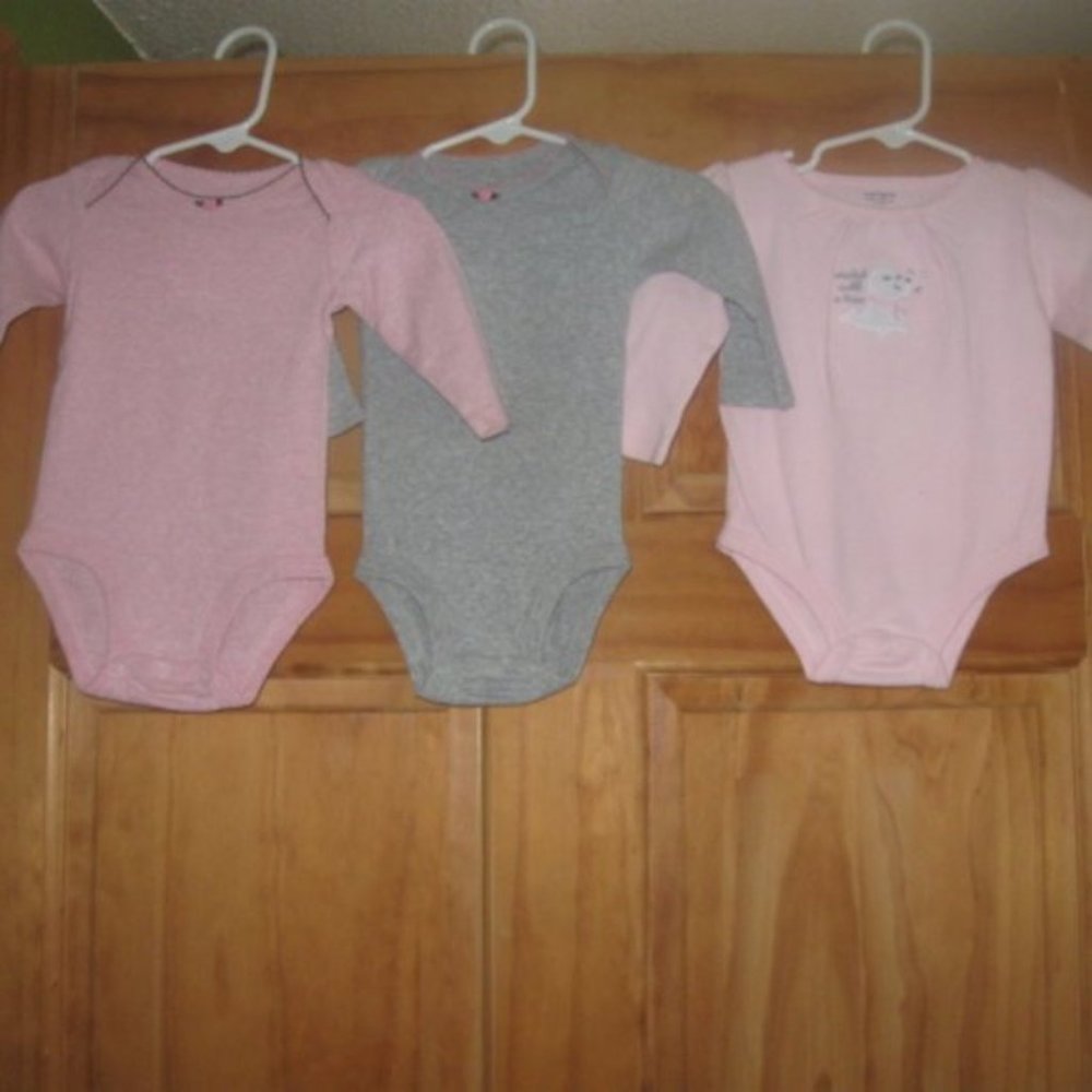 5/$30 Girls Carters Long Sleeve Bodysuit Bundle